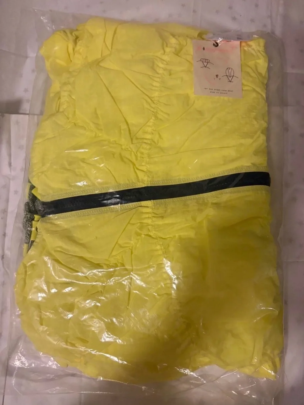 Free People Neon Yellow Hooded Utility Jacket